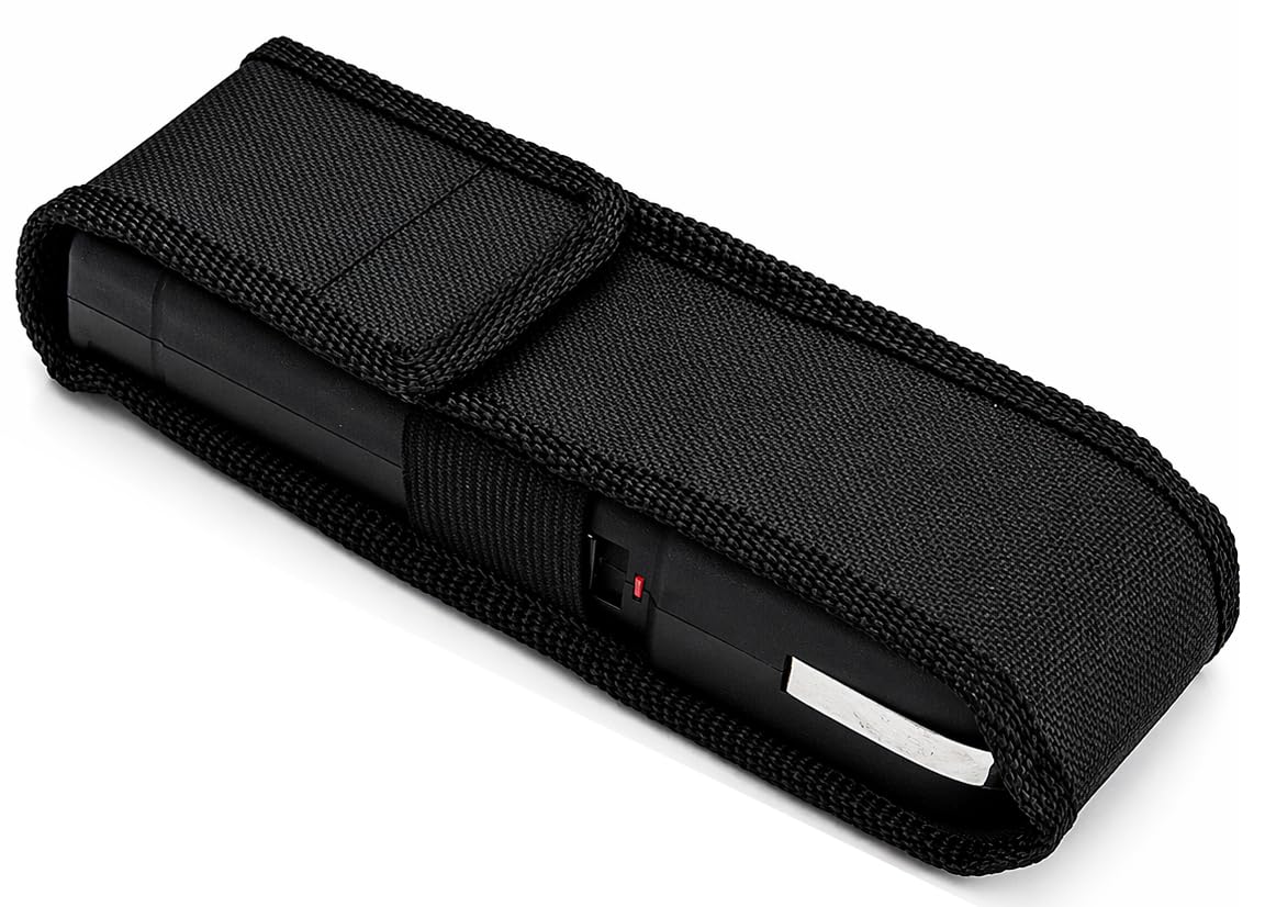 POLICE Stun Gun for Self Defense 928 - High Voltage Rechargeable with LED Flashlight, Compact & Heavy Duty, Personal Security for Women & Men - Black