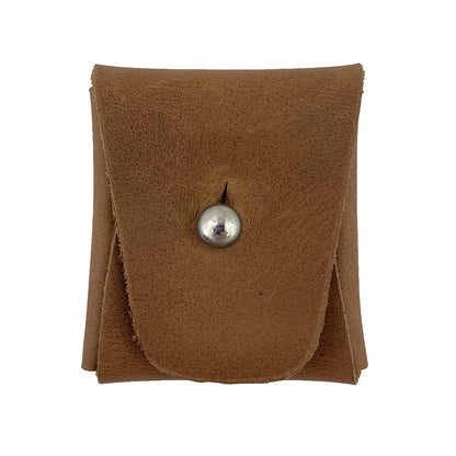 Hide & Drink, Leather Minimalist Coin Pouch, EarPods Case, SD Card Holder, Wallet and Cash Organizer, Handmade Includes 101 Year Warranty (Single Malt Mahogany)