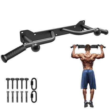 Kipika Heavy Duty Wall Mounted Doorway Pull Up Bar, Multifunctional Chin Up Bar, Portable Fitness Door Bar, Body Workout Home Gym System (B: 39" Wall Mount Pull Up Bar & Ball)