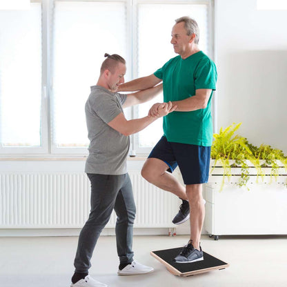 Balance Board Wobble Board for Adults Anti-Slip Balance Board for Physical Therapy Standing Desk Core Strength Wooden Rocker Board