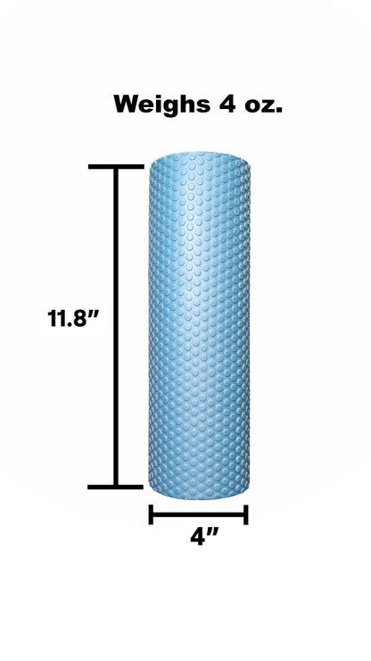 11.8 Inch Medium Density Foam Massage Roller - Light Blue Trigger Point Massage Roller for Deep Tissue Excercise, Massage and Recovery by GolgiStim