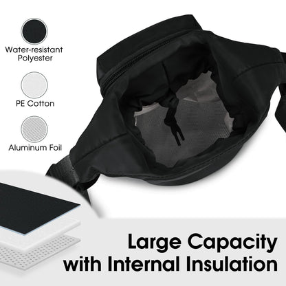 Ceneda Water Bottle Carrier Bag with Phone Pocket 32oz 40oz Tumbler Insulated Water Bottle Holder with Adjustable Shoulder Strap Carrier Sling Bag (Black)