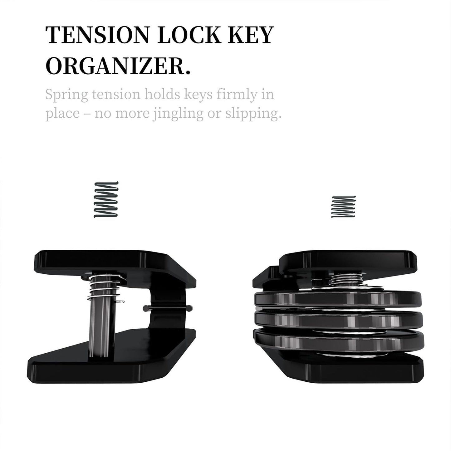 CAXGEK Wooden Key Organizer - Aluminum Wooden Key Organizer holder, Minimalist Innovative Keychain.