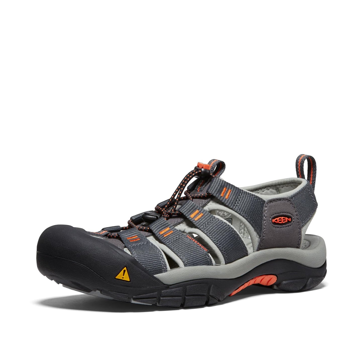 KEEN Men's Newport H2 Closed Toe Water Sandals, Magnet/Nasturtium, 10.5