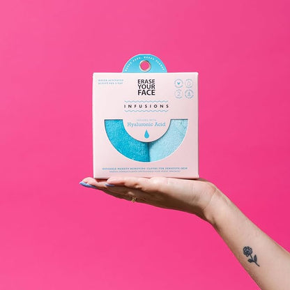 ERASE YOUR FACE Infusions Reusable Makeup Remover Cloths