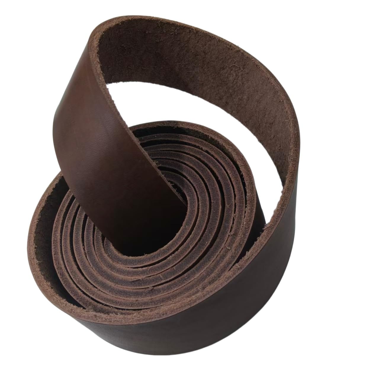 Premium Leather Strap, Brown Genuine Leather Strips, Heavy-Duty Leather Strip 4-5 Millimeters Thick (10-12.5 Ounces), Full Grain Leather Strips for Crafts(Brown 2.36"× 80")