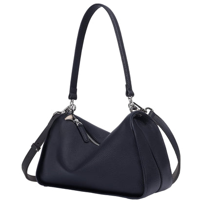 Rosvovo Genuine Leather Purses for Women, Real Leather Women's Crossbody Bag Shoulder bag Handbags Hoho bag with Adjustable Strap, balck,