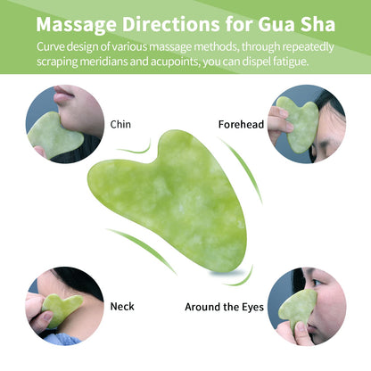 AECW Natural Jade Roller for Face Eyes Tool Jade Facial Roller Noiseless Facial Massage Roller