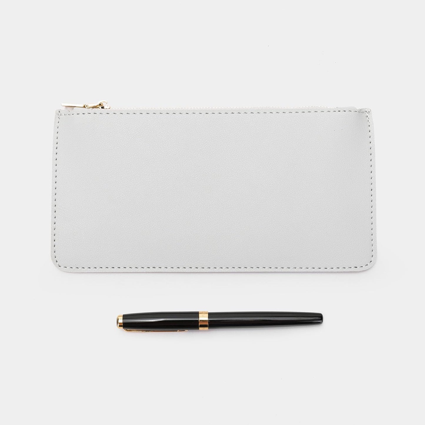 YONBEN Pencil Pen Case Stationery Case Pouch Bag (Khaki,Faux leather)