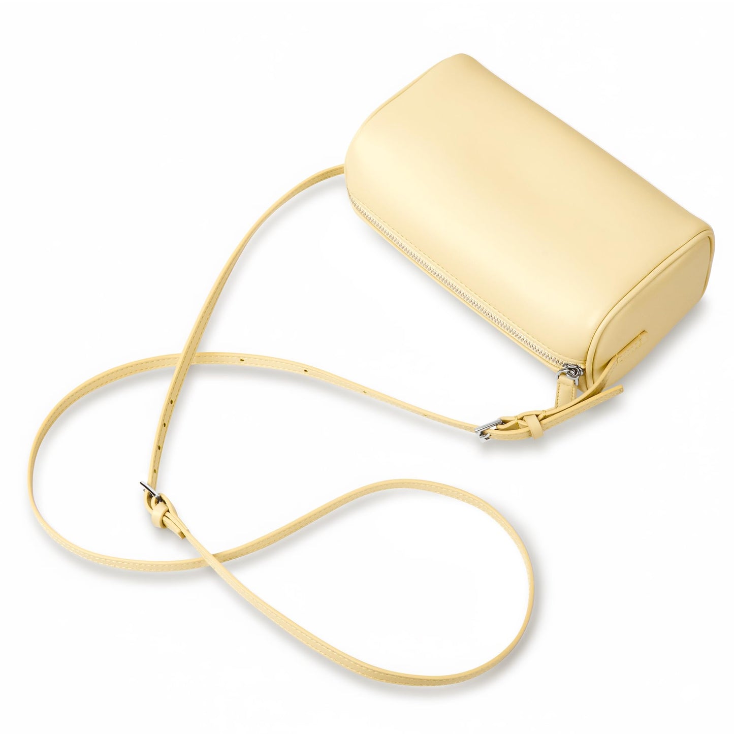 Hobo Crossbody Bags For Women,Vegan Leather Barrel Bag For Ladies,Designer Mini Pruse With Adjustable Strap,Baby Yellow
