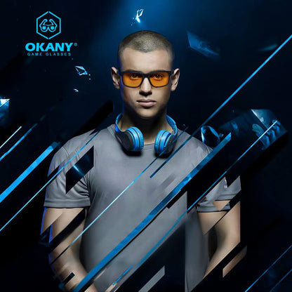 Okany Blue Light Blocking Glasses Gaming Computer Glasses Powerful Professional Screen Filter, 2.0 Upgraded Technology Anti-Fatigue Anti Glare UV Protection & Eyestrain Game Glasses for Women Men