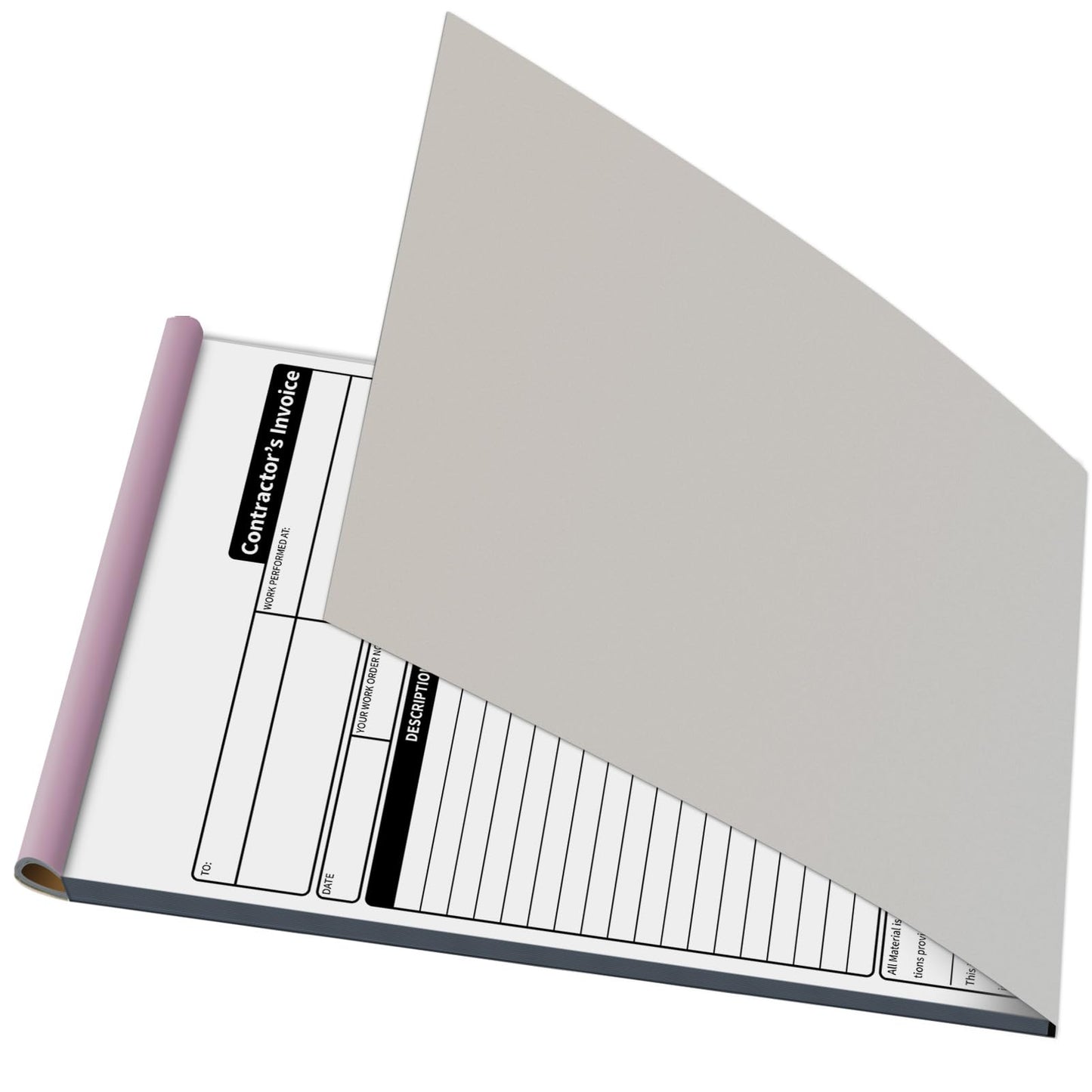 AMXZEA Contractor Invoice Books,3 Part Carbonless Contractor Estimate Book,Work Order Receipt Book with Carbon Copies,7.3 x 11 Inch (50 Sets)