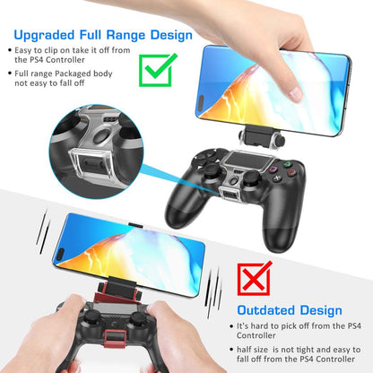 OIVO PS4 Controller Phone Mount Clip - Mobile Gaming Clamp Bracket Holder with Adjustable Stand for Dualshock 4 Controllers