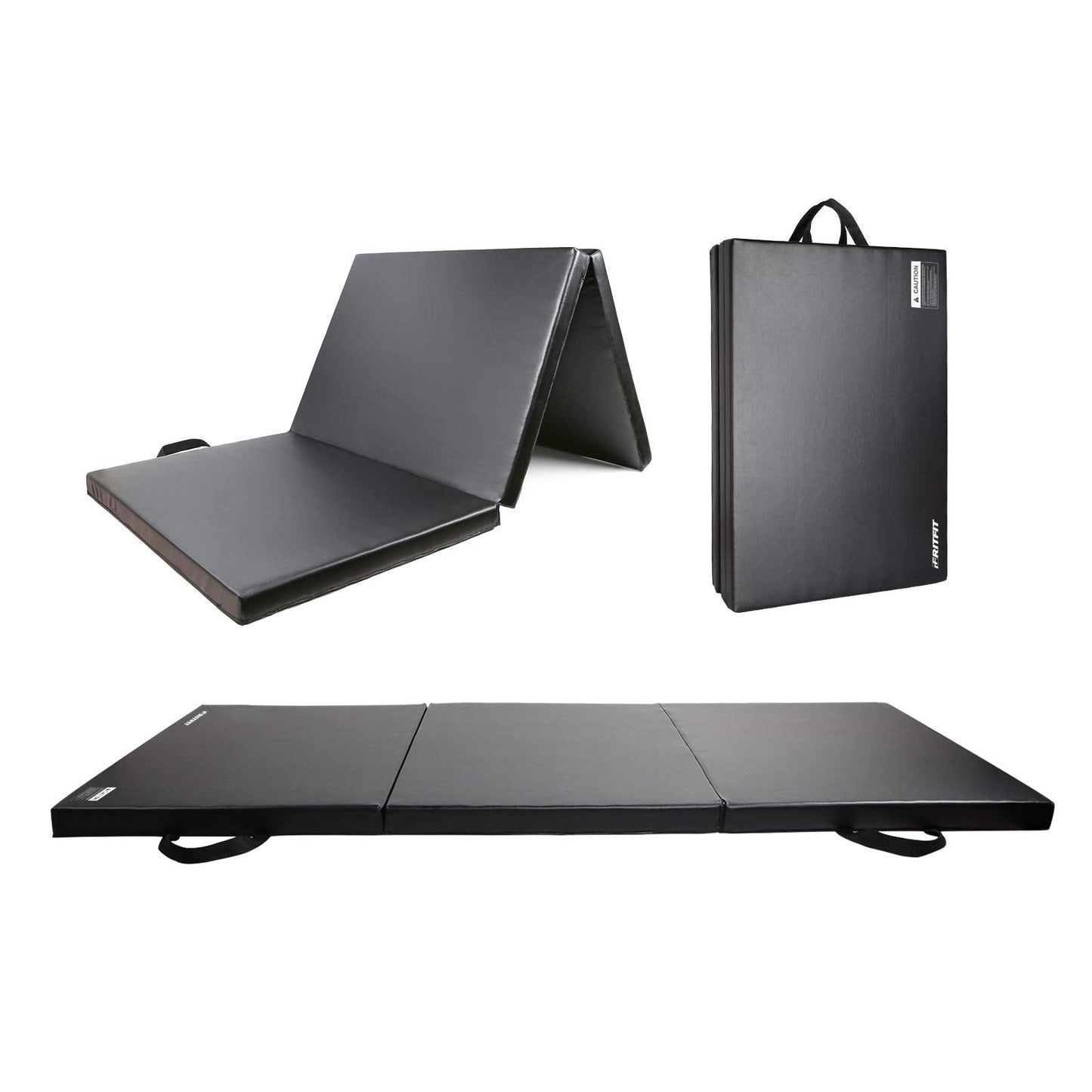 RitFit Upgraded Folding Exercise Mat, 2 Inch Thick Gymnastics Mat 3’x6’,4’x8’,4x10’,2'x8' with Carrying Handles for Yoga, MMA, Stretching, Core Workouts and Home Gym Protective Flooring