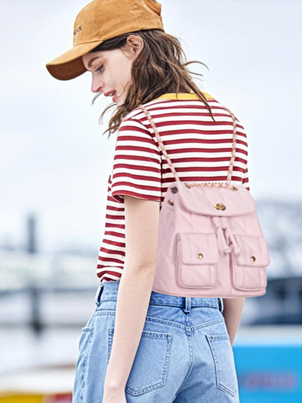 CLUCI Crossbody Bag for Women PU Leather Shoulder Bag, Convertible Small Tabby Backpack Purse for Travel