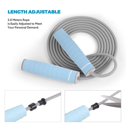 BONMIXC Weighted Jump Rope 1-LB Heavy Jump Rope For Women Stylish Silicone Handles Adjustable Length Skipping Rope Exercise for Fitness Masters