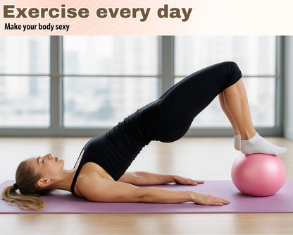 YCConcept Pilates Ball 9 Inch Yoga Ball Small Exercise Ball for Core Strength Fitness Balance Stability at Home Gym
