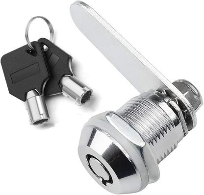 Litensh Thread Tubular Cam Lock 25mm, Mailbox Lock Cabinet Cylinder Lock for Door Drawer Cupboard Letterbox with Keys Alike (1, 25mm)