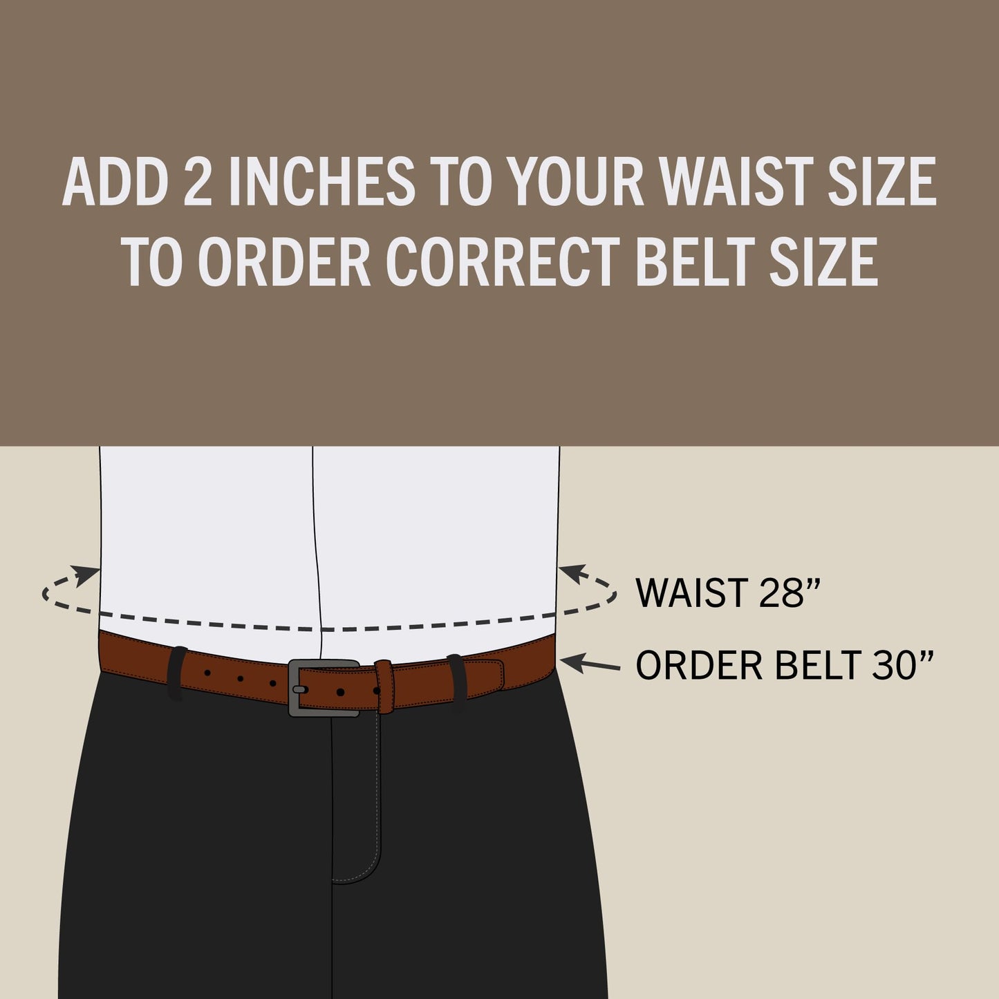 Perry Ellis Men’s Portfolio Timothy Leather Belt (Available in Big & Tall), Brown, 44