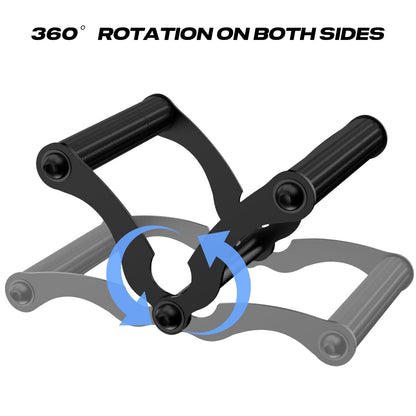 V Bar Landmine Handle Attachment for Barbell Bars, Solid Double D Row Landmine Handle Attachment, T Bar Row Handle with Non-Slip knurling Grips for Olympic Strength Training Bars