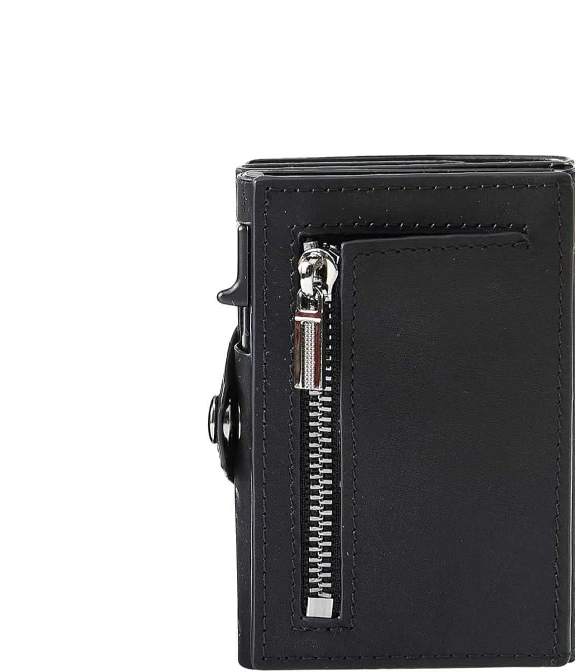 Plinvo Men's Slim Genuine Leather Wallet, RFID Protected with Airtag Holder and Minimalist Design (Black)