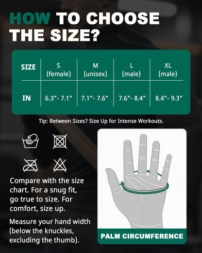Trideer Workout Gloves for Men, Weight Lifting Gloves with Wrist Wrap Support, Full Palm Protection & Extra Grips for Weightlifting, Exercise, Cross Training, Fitness, Pull-up