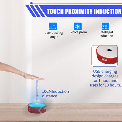 HSOKEW Sports Agility Light, Agility Training Light, USB Charging, Lasts 10 Hours, 10cm Height Sensing Distance, 4 Light Colors, 4 Modes, 270 Degree Viewable Angle Improve Reflex (Red Shell-3PCS)