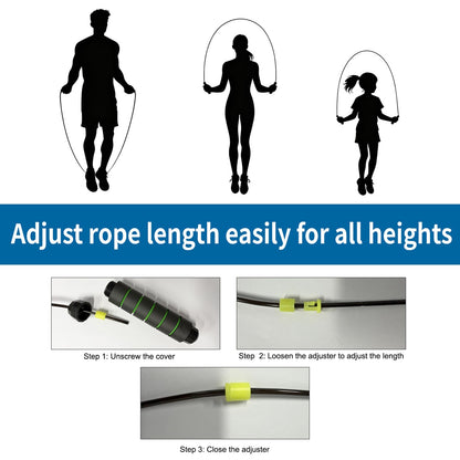 Bulk 50 Pack Jump Ropes, Steel Cable with Ball Bearings for Tangle-Free Rapid Speed Jumping, Adjustable Skipping Rope with Comfortable Foam Handles for Gym, Fitness Class, Home Workout