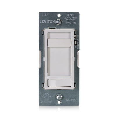 Leviton SureSlide LED Advanced Dimmer Switch for 150W Dimmable LED, Halogen and Incandescent Bulbs and Fixtures, 66741-W, White
