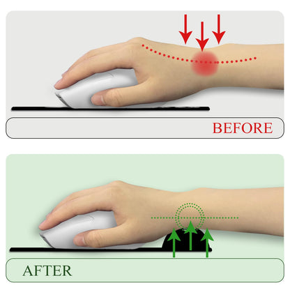 LIMKRIAN Skeleton Mouse Pad, Ergonomic Mouse Pad with Wrist Rest, Gaming Mouse Pad Wrist Support with Non-Slip Pain Relief PU Base, Funny Skull Mouse Pads for Desk, Goth Office Desk Accessories Decor