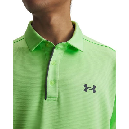 Under Armour Men's Tech Golf Polo, (715) Lumos Lime / / Pitch Gray, Small