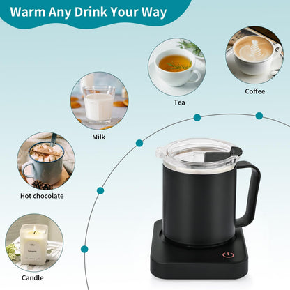 VOBAGA Mug Warmer Set, Coffee Warmer for Desk with 11oz Ceramic Mug, Auto Shut Off & 3-Temp Settings, Smart Coffee Cup Warmer, Home Office Essentials Coffee Set