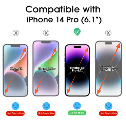 amFilm Easiest Installation OneTouch for iPhone 14 Pro [6.1 Inch] Screen Protector Tempered Glass, Auto-Alignment Tech, Bubble Free and Full Coverage Case Friendly, Anti-Scratch 2 Pack