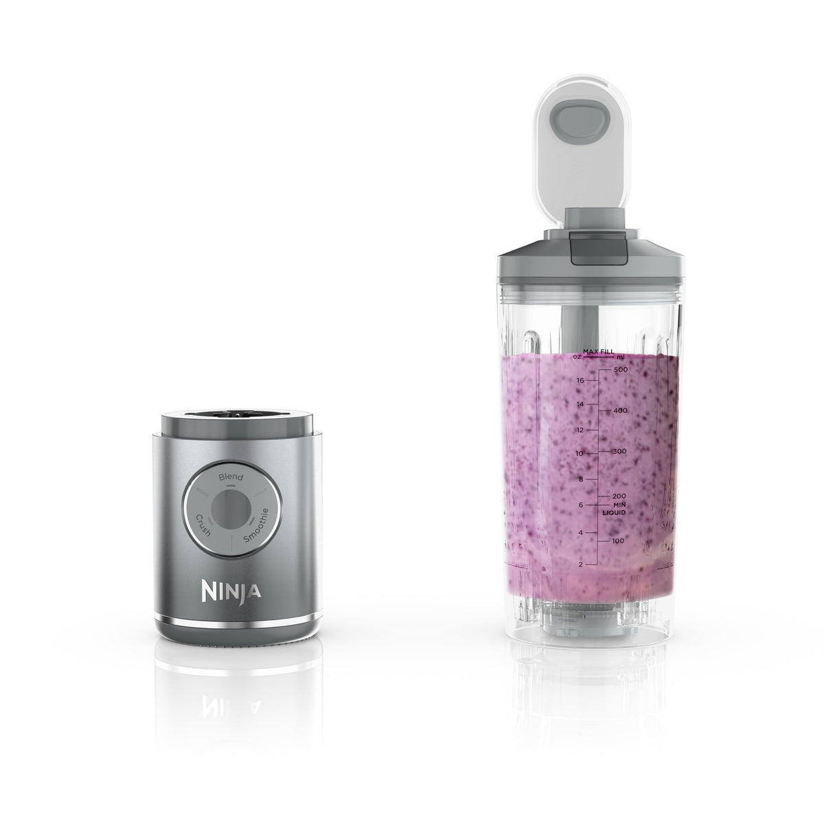 Ninja Blast Max, Portable Blender + Twist & Go, Personal Smoothie, Blend, Ice Crush, 3 Programs, Cordless, 22 oz removable Vessel, Dishwasher Safe, Leakproof, Navy, BC251NV
