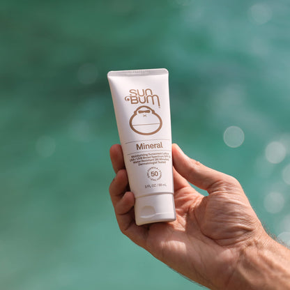 Sun Bum Mineral SPF 50 Sunscreen Body Lotion - Broad Spectrum Moisturizing Sunscreen with Vitamin E - Vegan and Hawaii 104 Act Compliant (Made without Octinoxate & Oxybenzone) - Travel Friendly 3 oz