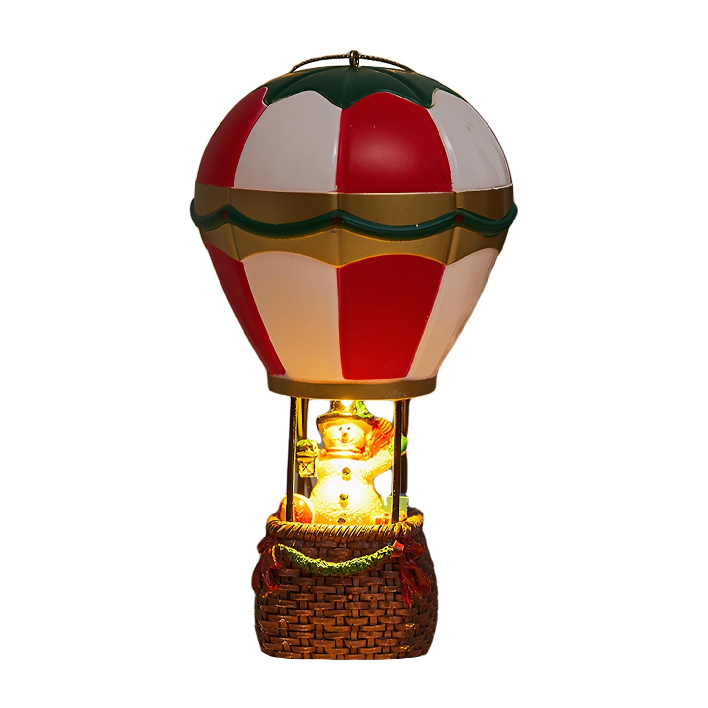7" Parachute Snowman Figure Portable Desk Night Light Cute Christmas Ornament Home Decorations Funny Snowman Figurine Bedside Lamp Nightlight Holiday Party Indoor Fireplace Bedroom Decor Xmas Gift