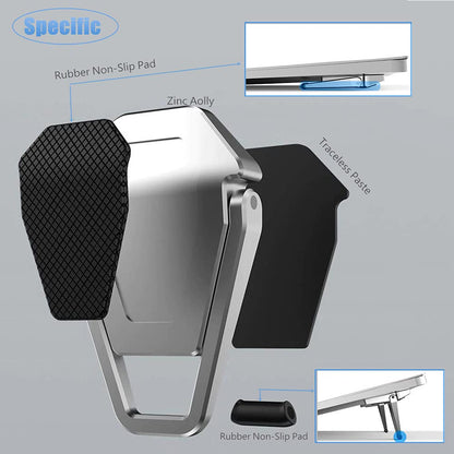 Portable Invisible Laptop Stand, Mini Aluminum Cooling Pad,Computer Keyboard Mount Kickstand,Ergonomic Lightweight Laptop Desk Stand (1pack（2pcs）)