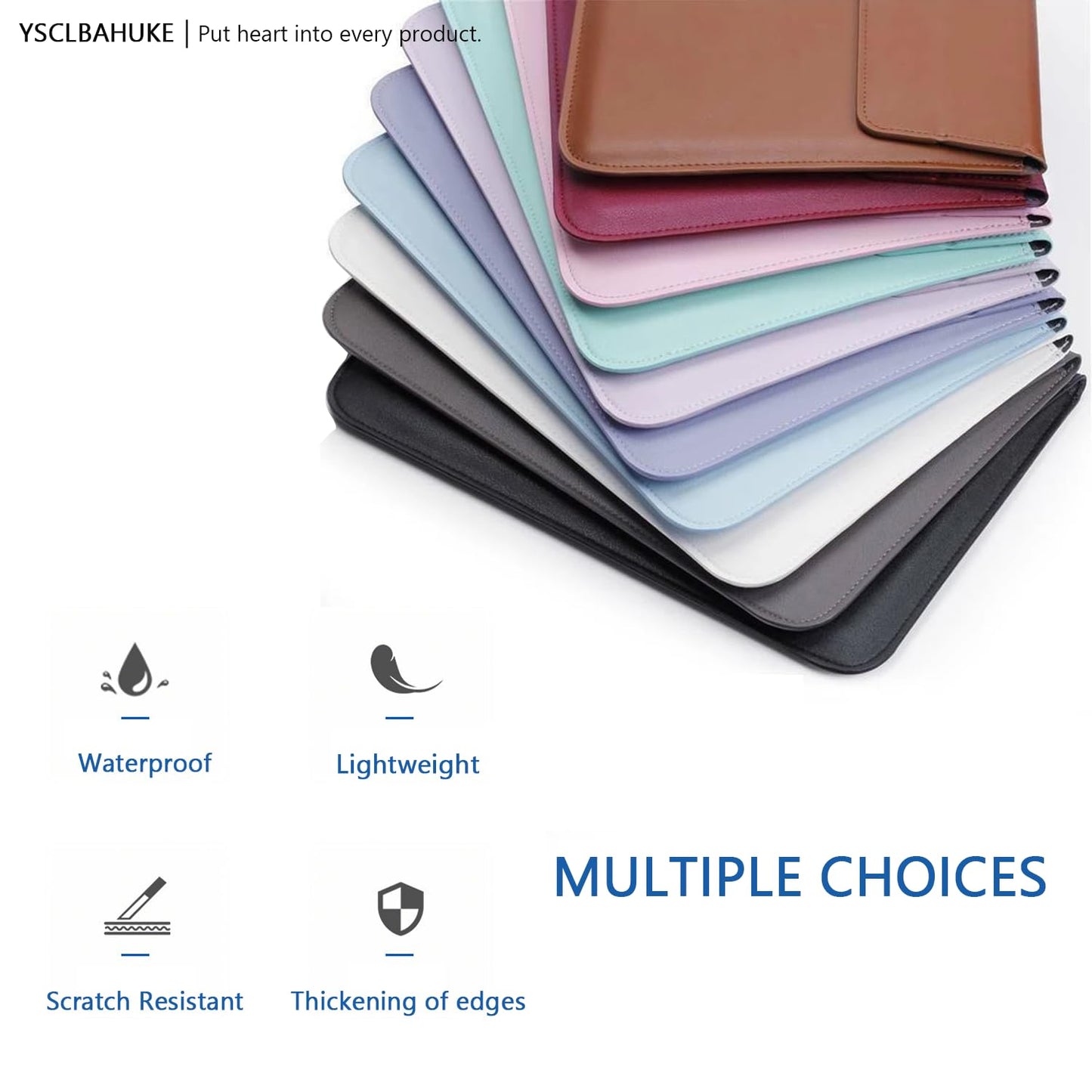 YSCLBAHUKE PU Leather Laptop Sleeve with Stand for MacBook 2025 Air15 M4 A3241 M2 M3 A2941 A3114 Pro16 M4 A3186 A3403 Pro16 A2485/A2780/A2991 Pro15w/tb A1707/A1990 Retina 15 A1398, Pink ﻿