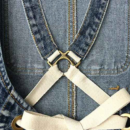 Jeanerlor Work Jean Apron for Women and Men Adjustable S-XXL (Denim Blue)
