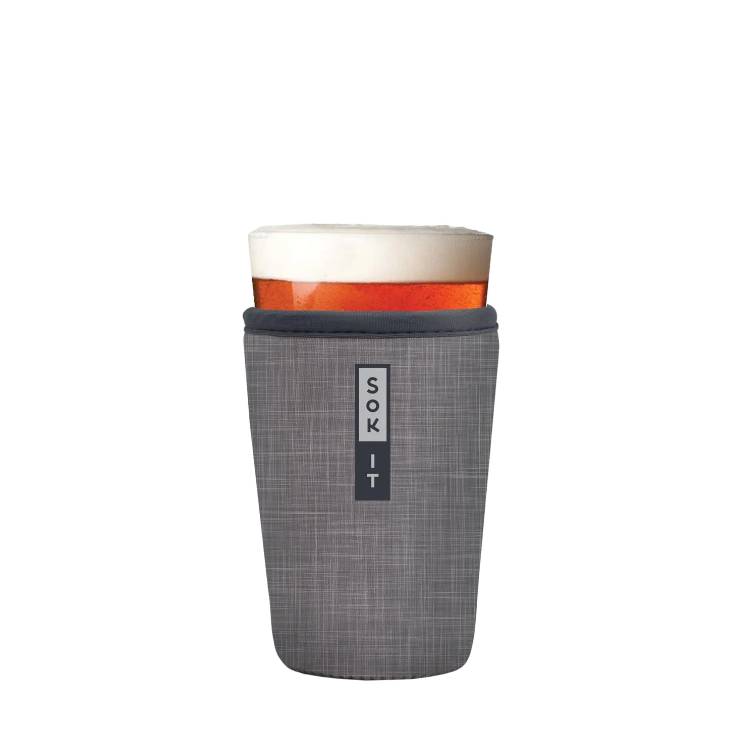 Sok It PintGlassSok Beer Glass Sleeve Insulated Neoprene Cover (Anthracite, Pint Glass Sleeve)