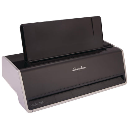Swingline Electric Hole Puncher 3 Hole, 28 Sheet Capacity Three Hole Punch 3 Ring, Jam Resistant, Touch Screen, Platinum (74535)