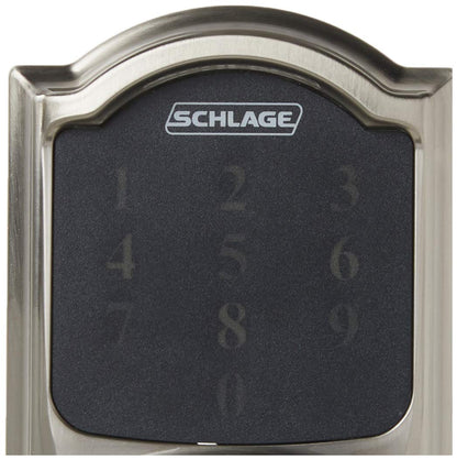 SCHLAGE Connect Camelot Touchscreen Deadbolt Smart Lock w/ Alarm (Aged Bronze)