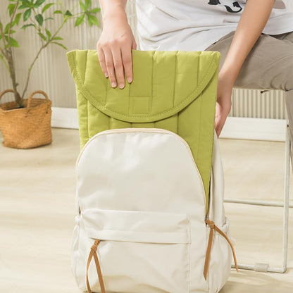 Linpr Puffy Laptop Sleeve 11-12 Inch Green, Protective Carrying Case for Men and Women, Cute Case Bag Compatible with 11 and 12 Inch Laptops, 10.9" Ipad 10, 10.2" Ipad 7 8 9 in Cover