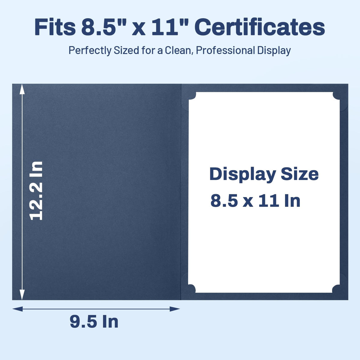 SUNEE Certificate Holders(Navy Blue, 30 Packs), Diploma Covers Gold Foil Border, for Letter Size 8.5x11 Certificates, Cardstock, Document Papers