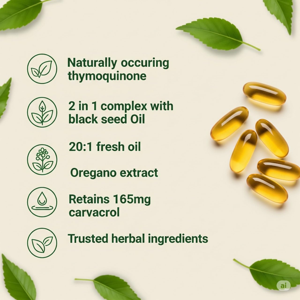 Cures For Life Oil of Oregano Softgels – 6000mg High Potency with 165mg Carvacrol & 200mg Black Seed Oil – 2-in-1 Immune Support & Digestive Health – 300 Softgels – Oregano Oil Capsules Supplement
