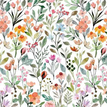 GaliGali Peel & Stick Wallpaper, Watercolor Floral Self-Adhesive, Contact Paper for Bathroom Walls & Cabinets, Vinyl Waterproof, 17.3" x 118", NO.WA05004H-3