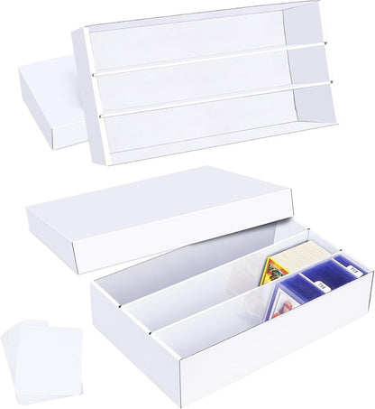 Trading Card Storage Box - 2400 Count Cardboard Organizer with Dividers | Perfect for MTG, TCG, Sports