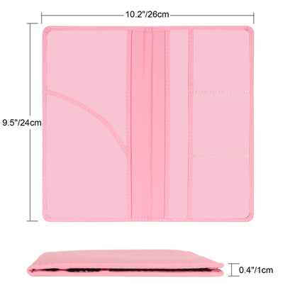 Cacturism Car Registration and Insurance Holder, Car Accessories Vehicle Glove Box Car Organizer Women Car Accessories with Magnetic Shut for Cards, Essential Document, Driver License, Pink