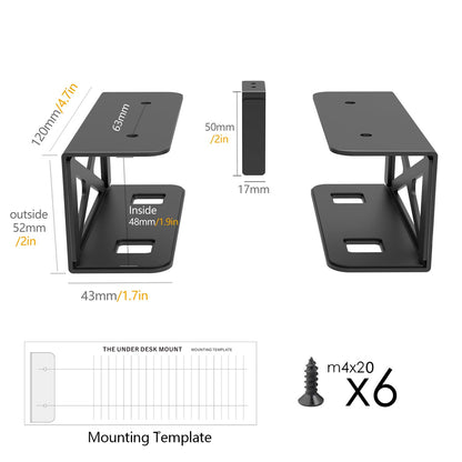 bylitco Under Desk Laptop/Mini PC Storage Mount,CPU Holder,Compatible with Dell OptiPlex,Mac Book,Mac mini and More.