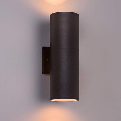 wowlite Outdoor Wall Light, Exterior Lighting, Matte Black Waterproof Wall Mount Cylinder Design, Up Down Light Fixture for Porch, Backyard and Patio, 1 Pack
